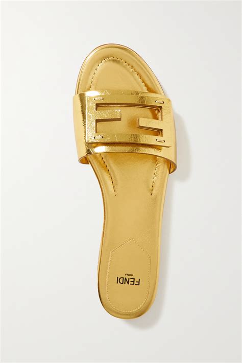 fendi gold shoes